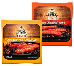 Empaque Salchicha para Asar con Queso y Salchicha para Asar Tocino Chimex Empaque Salchicha para Asar con Queso y Salchicha para Asar Tocino Chimex