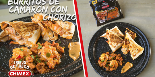 Legados de la tribu - Burritos de Camarón con Chorizo