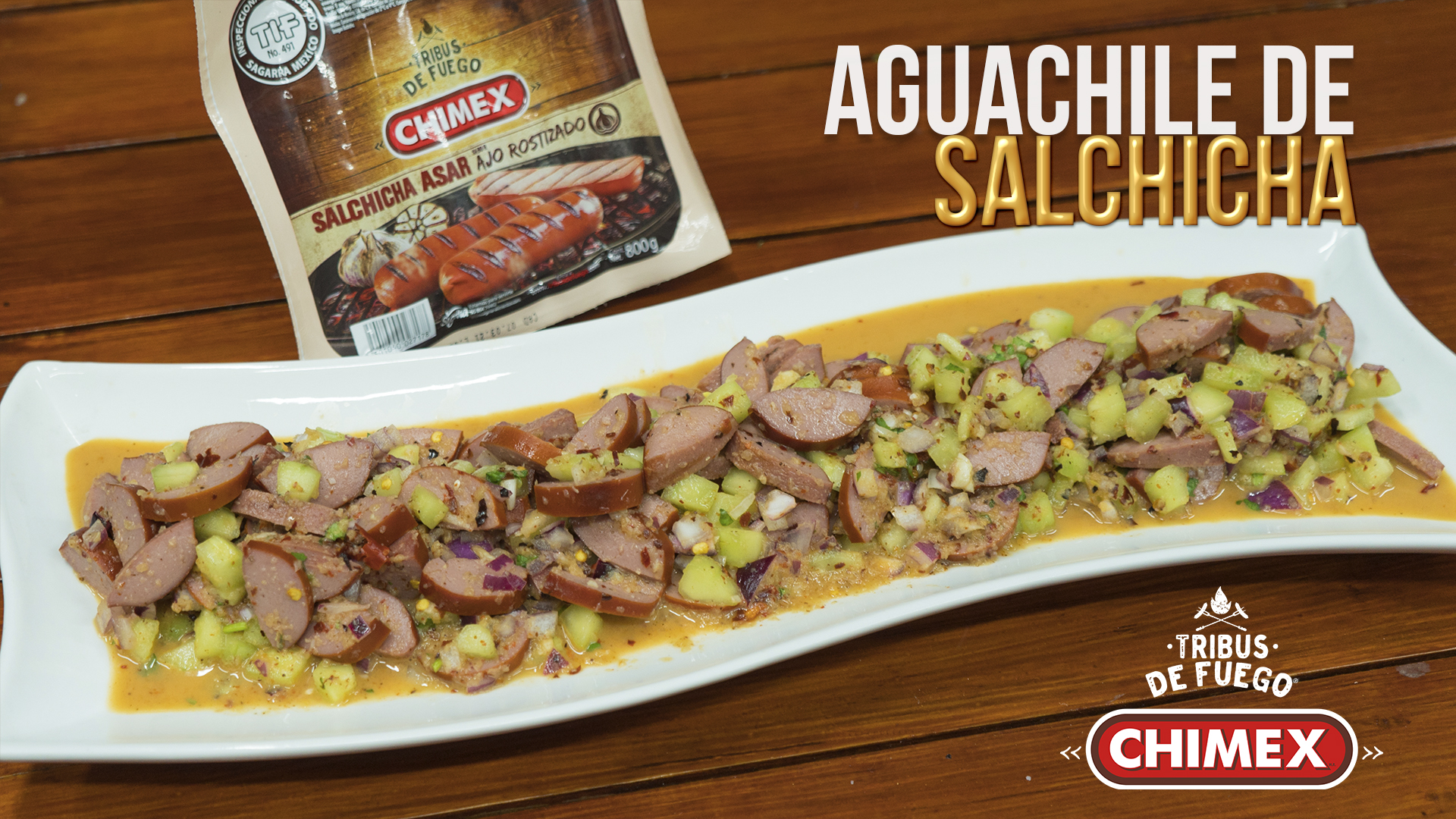 Aguachile de Salchicha - Tribus de Fuego